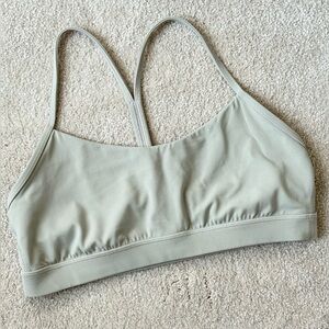 lululemon Flow Y Bra Nulu Light Support - A–C Cups - Raw Linen - Size 12